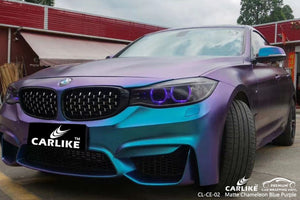 BMW CAR WRAP - MATTE CHAMELEON LIGHT BLUE TO PURPLE